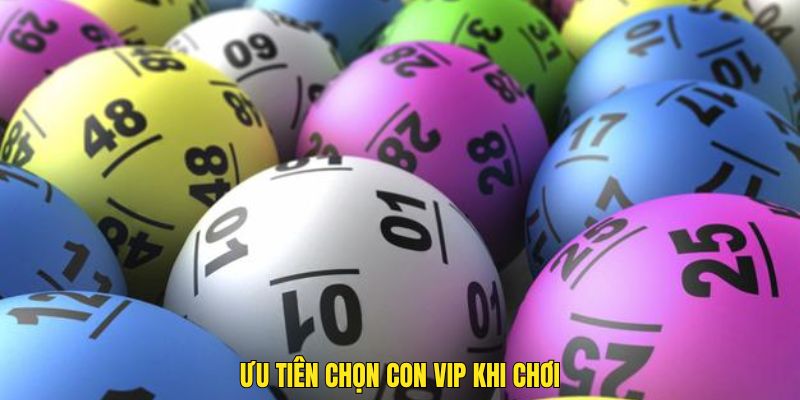 Ưu tiên chọn những con số Vip để chơi