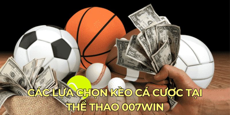 Các lựa chọn kèo cá cược tại thể thao 007win